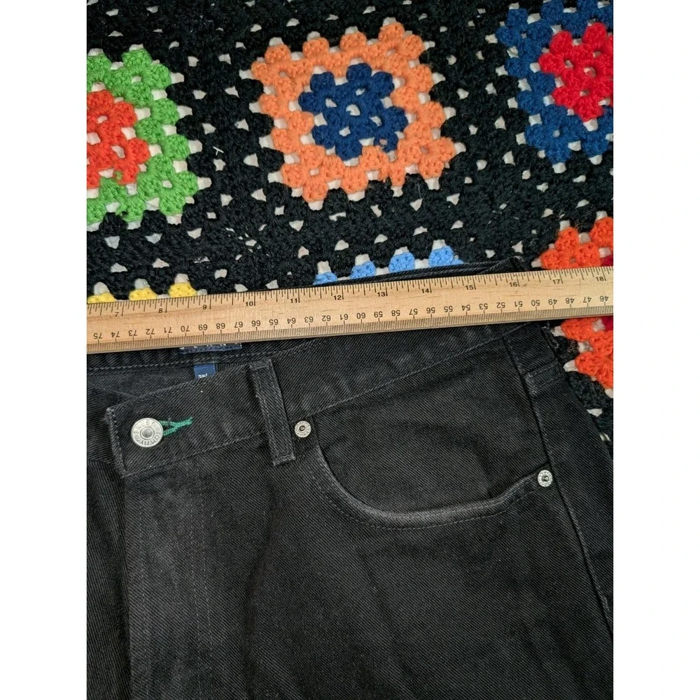 Vintage 90s Tommy Hilfiger Black Freedom Jeans Y2K Baggy 34x34 (32x34)